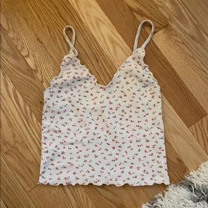Brandy Melville Nicolette Ruffle Tank Floral